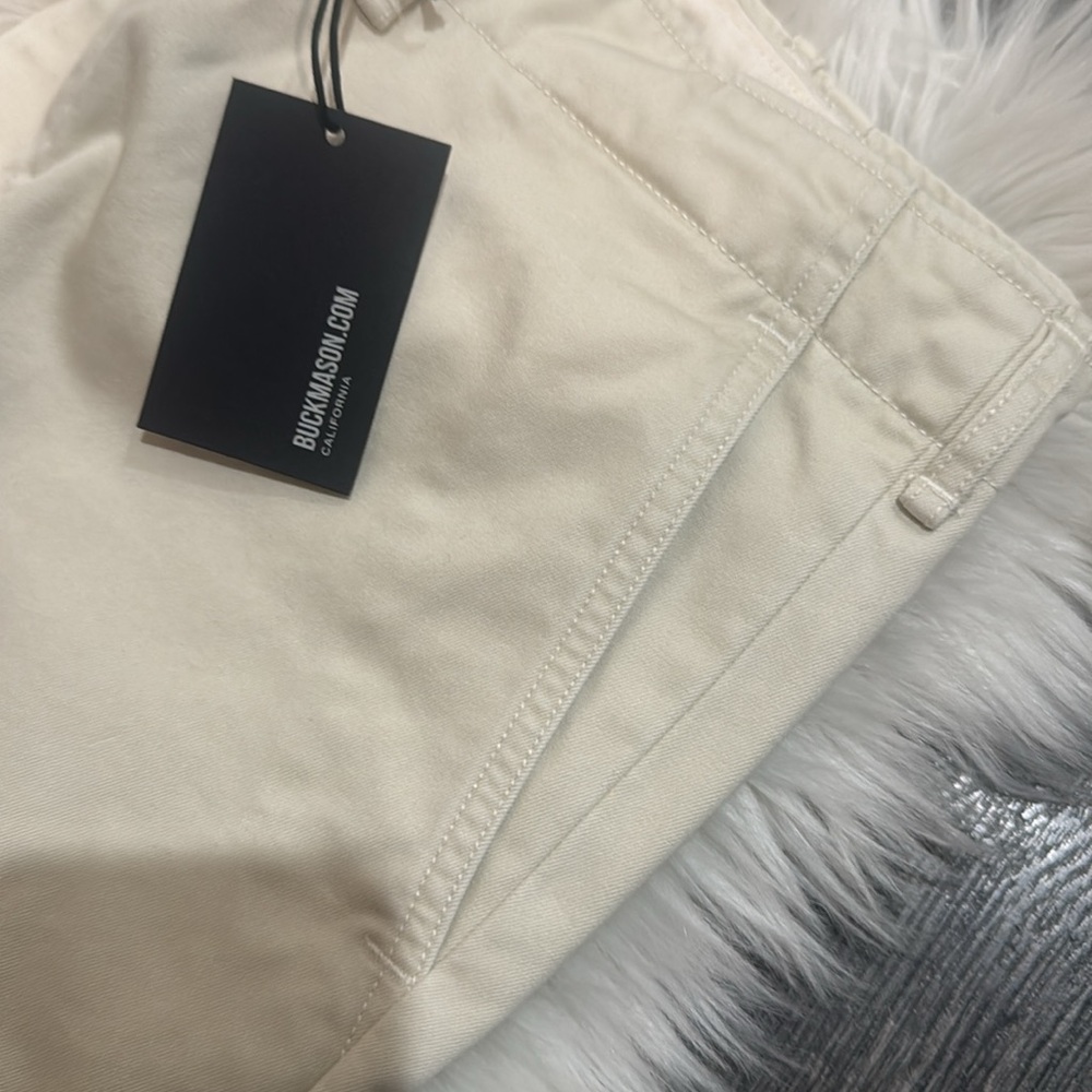 Buck Mason Cream Straight-Leg Chinos - Picture 6 of 11